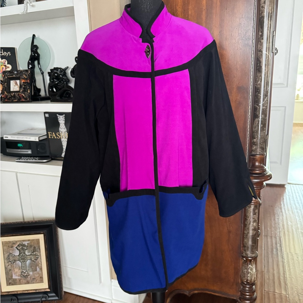 Vintage Carol Cohen Colorblock Coat‎